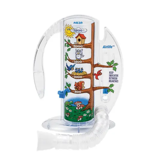 AirLife incentive spirometer with pediatric graphics.