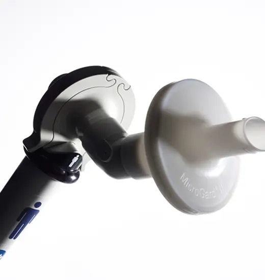 Mouthpiece to Vyaire's Vyntus SPIRO PC Spirometer pulmonary function testing device.