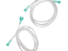 Disposable vinyl-tipped oxygen tubing with crush-resistant lumen to resist occlusion.