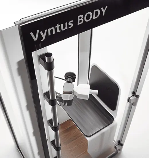 The large patient cabin in Vyaire's Vyntus™ BODY Plethysmograph.